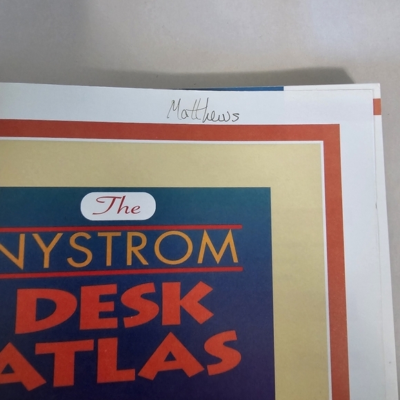 1994‎ The Nystrom Desk Atlas Paperback By Staff of Publisher - Set Of 2 - Picture 6 of 10